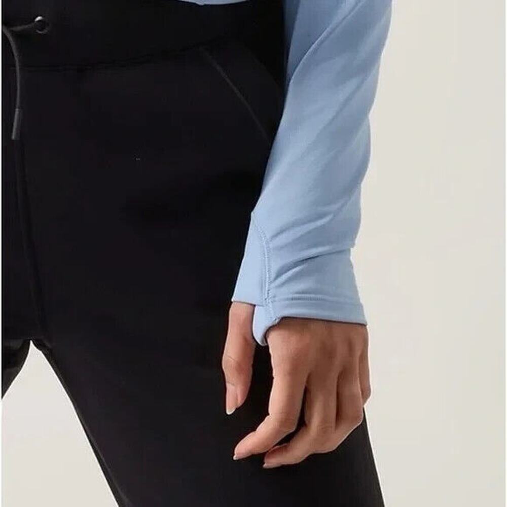 Athleta Sky Blue Whistler Mock Neck Top Crop Long Sleeve Women's Size Small - Picture 4 of 13